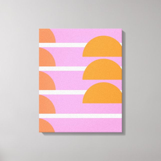 Formas geométricas modernas Arte rosa y Naranja (Anverso)