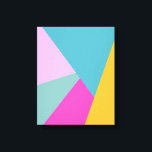 Formas geométricas modernas brillantes Arte | Verd<br><div class="desc">Un diseño geométrico abstracto colorido con colores vivos y llamativos de rosa caliente,  turquesa y amarillo.</div>