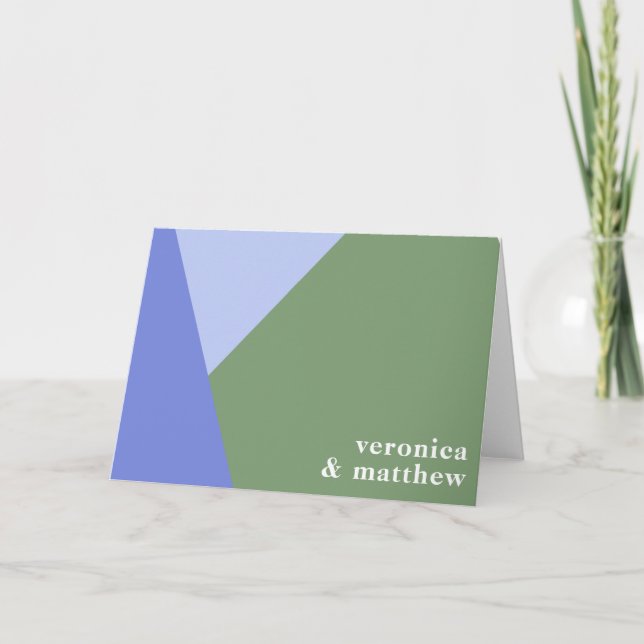 Formas geométricas modernas Morado Verde personali (Anverso)
