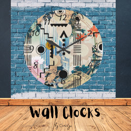 Formas geométricas modernas Reloj de pared acrílic