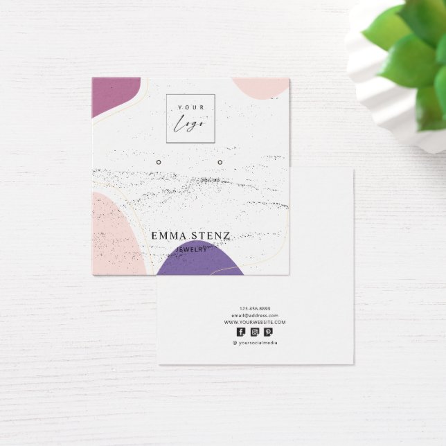 Formas modernas Tarjetas de Stud Square con textur (Escritorio)