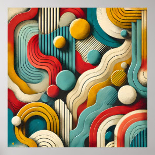 Formas orgánicas abstractas modernas en arte de pa