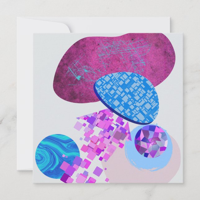 Formas Púrpura Y Modernas Cianas (Anverso)