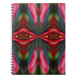 Formas rojas rosas azules Resumen Cuaderno de arte