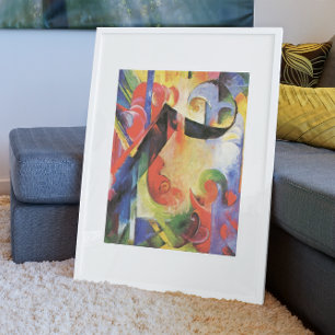 Formas rotas de Franz Marc, arte abstracto vintage