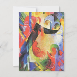 Formas rotas por Franz Marc, arte abstracto vintag