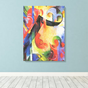 Formas Rotas por Franz Marc, Arte Abstracto Vintag