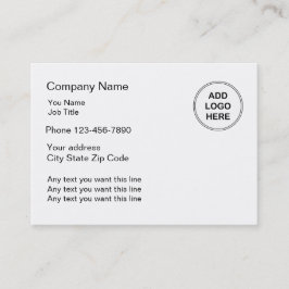 Formato grande simple de la tarjeta de visita