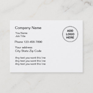 Formato grande simple de la tarjeta de visita
