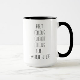 Forme sigue la taza del arquitecto de la función