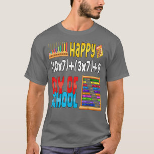 Fórmula matemática 100 días de camiseta escolar pa