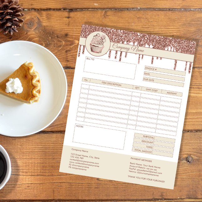 Formulario de factura de pasteles Cuaderno de coti (Subido por el creador)