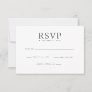 Formulario de RSVP de Grises Elegantes