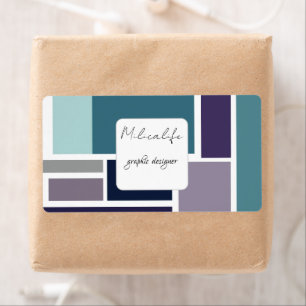 Formularios abstractos, pegatina cuadrado de medio