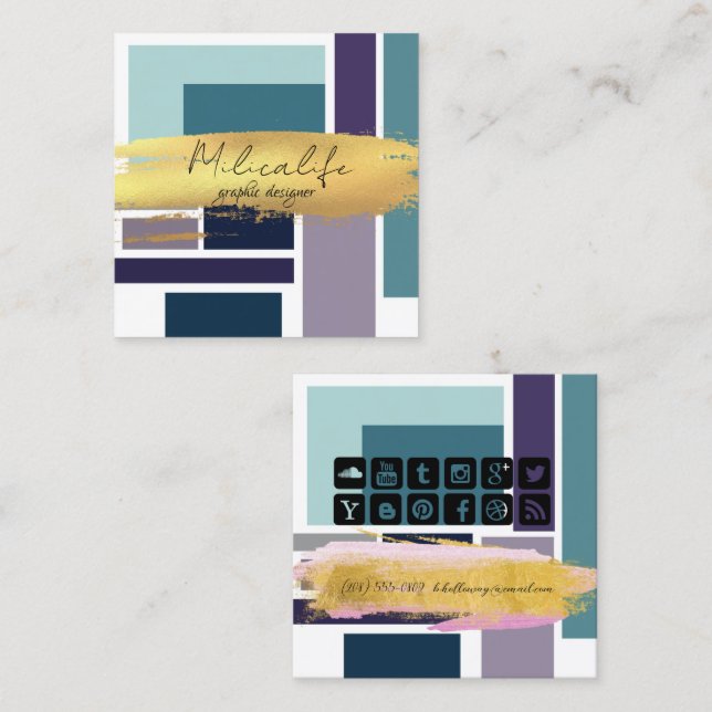 Formularios abstractos, tarjeta de negocios de med (Anverso / Reverso)