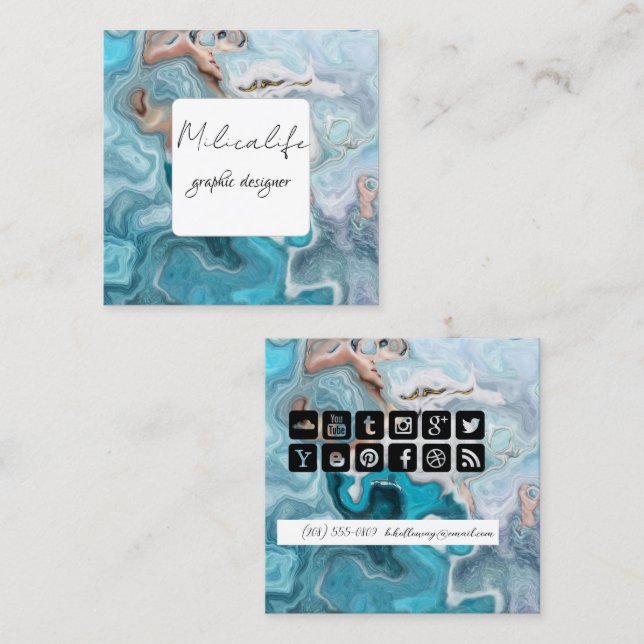 Formularios abstractos, tarjeta de negocios de med (Anverso / Reverso)