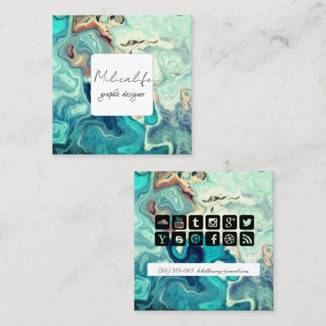 Formularios abstractos, tarjeta de negocios de med (Anverso / Reverso)