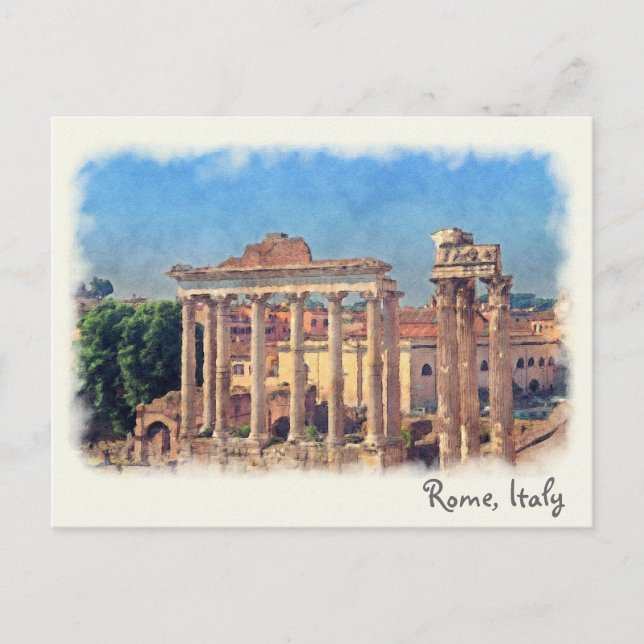 Foro romano arruina postal (Anverso)