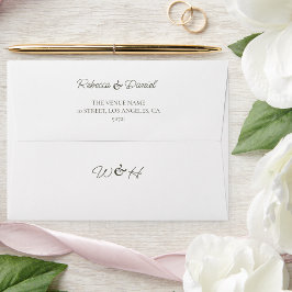 Forro de Invitación de Boda Floral Botánico