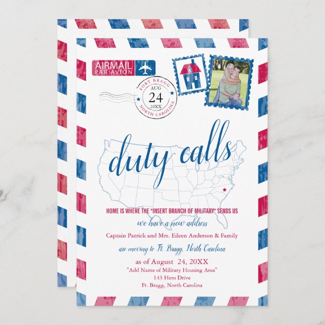 Fort Bragg, anuncio de movimiento militar de la NC (Anverso / Reverso)