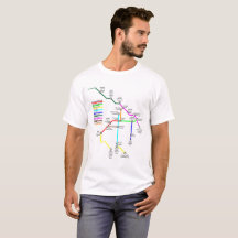 Fort Collins Mapa de bicicletas camiseta masculina
