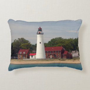 Fort Gratiot Faro acento almohada