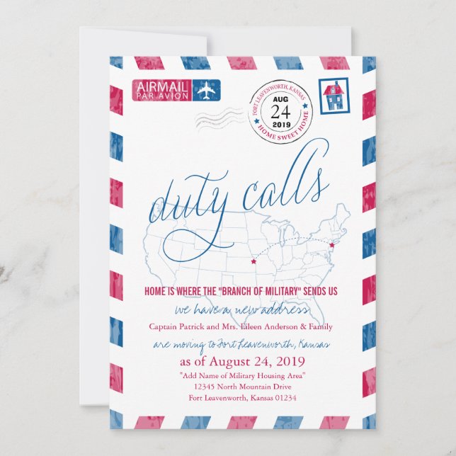 Fort Leavenworth Invitación militar en movimiento (Anverso)