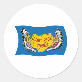 Fort Peck Assiniboine Flag Pegatina