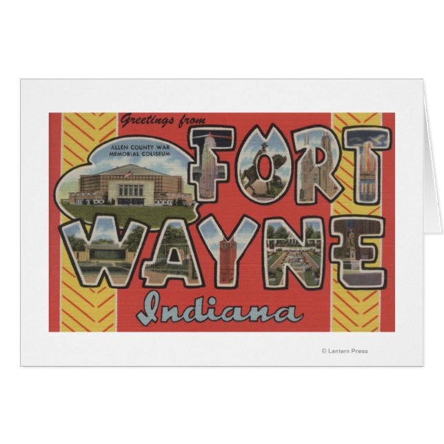 Fort Wayne, Indiana - Escenas de letras grandes (Anverso (Horizontal))