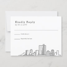 Fort Worth, Boda de Texas | RSVP estilizada de lín