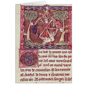 Fortuna ciega de la diosa con rey Arturo