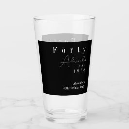 Forty Black and White 40th Birthday Party Favor