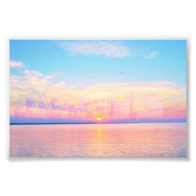 FOTO 空、海、または近代都市の風景　フォトプリント (Frente)