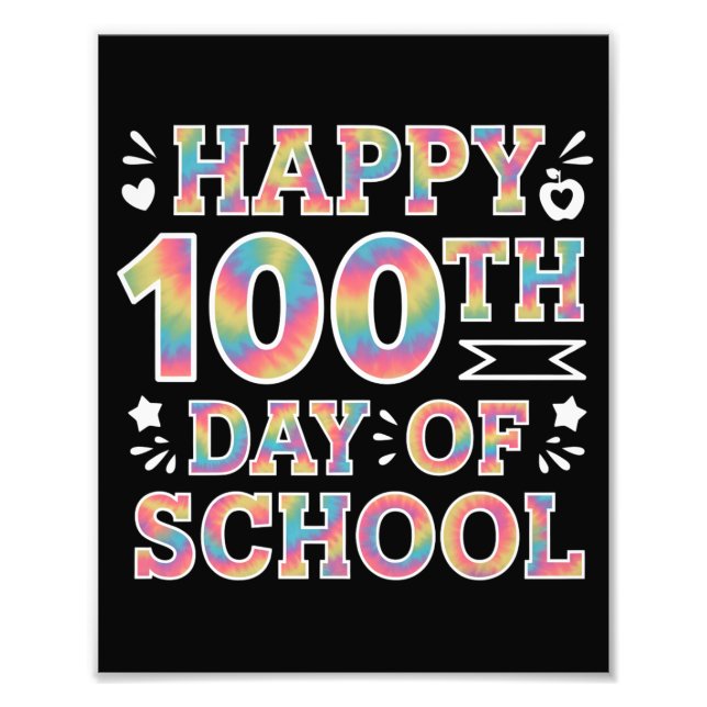 Foto 100 días felices del Día del Arco Escolar 100 días (Frente)