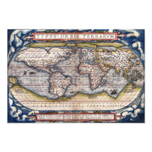 Foto 1564 World Map by Ortelius (Frente)