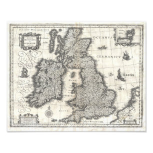 Foto 1631 Map of the British Isles by Joan Blaeu