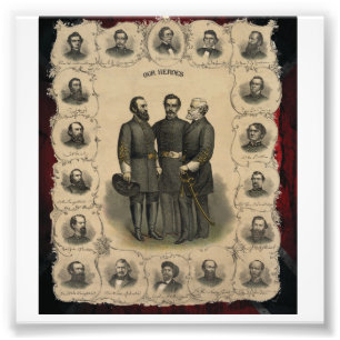 Foto 🎖️ ⚔️ 1860 Héroes de la Guerra Civil Estados Unid
