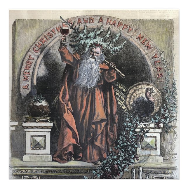 Foto 1870 Un Feliz Papá Noel de Navidad (Frente)