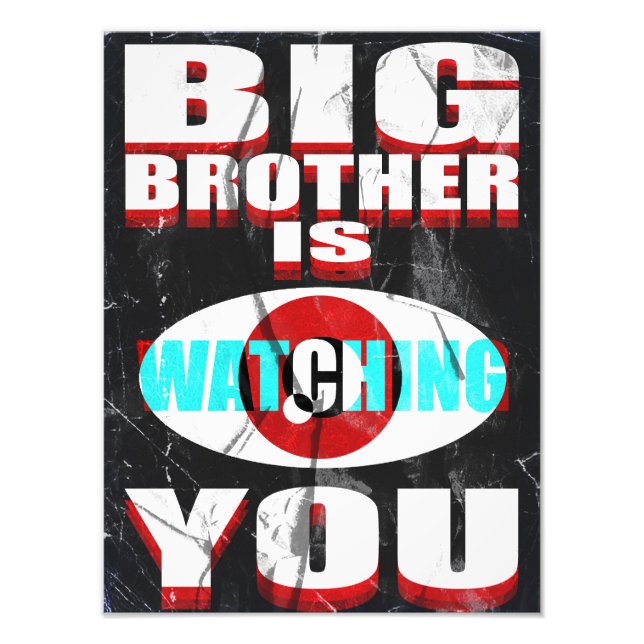 Foto 1984 Big Brother is Watching You Poster (Redesign) (Frente)