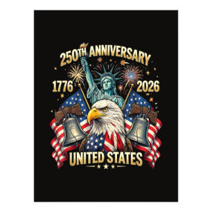 Foto 250 años aniversario americano 1776-2026 bandera d