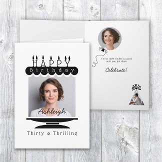 Foto 30.ª tarjeta de cumpleaños