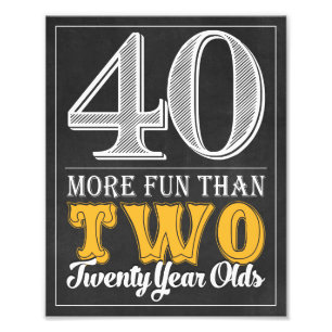 Foto 40.º Rótulo de cumpleaños ・ Alegres y cervezas 8 x
