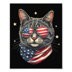 Foto 4 de julio Meowica Bandera Cat