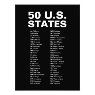 Foto 50 estados de EE. UU. – Minimalista negro