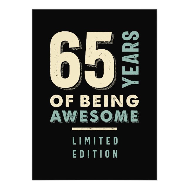 Foto 65 Años De Ser Increíble - 65 Años (Frente)