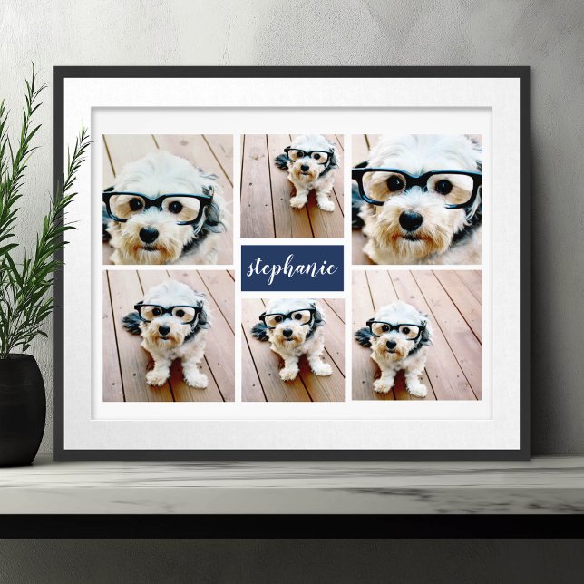 Foto 6 Nombre de grupo Minimalista - Puede editar color (Frameable Art)