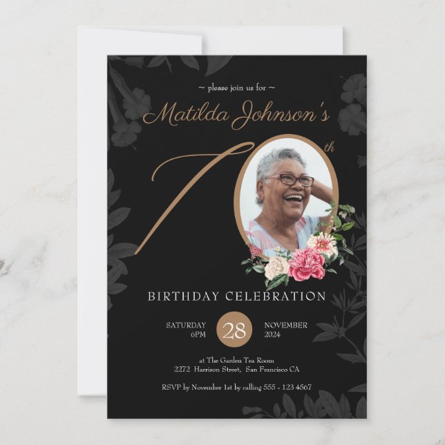 Foto 70.ª Invitación a la fiesta de cumpleaños (Anverso)