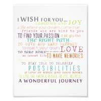 8 x 10 Reglas de la Casa de Collage de Arte Word p