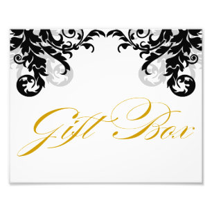 Foto 8x10 Flourish Boda Regalo Box Rótulo para encuader