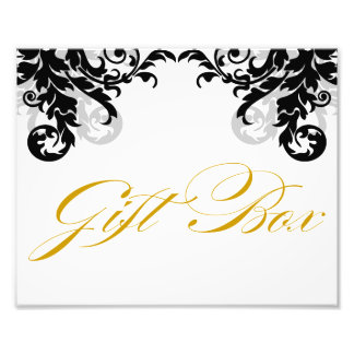 Foto 8x10 Flourish Boda Regalo Box Rótulo para encuader